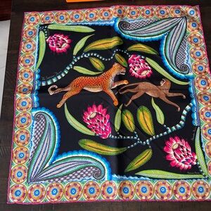 Hermes silk neck scarf